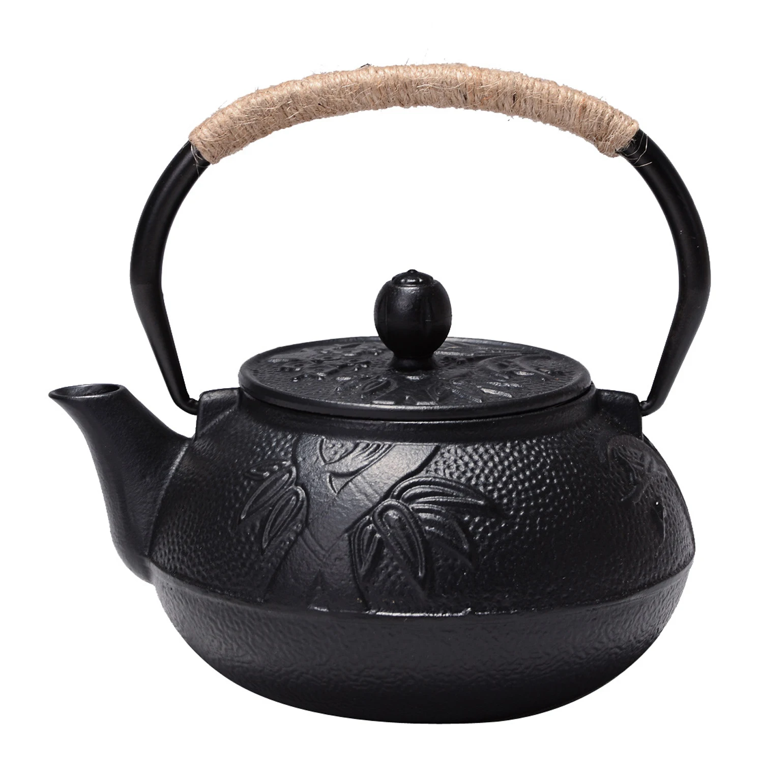 Cast Iron Tetsubin - 日本の鋳鉄製ティーポット、ステンレス製ネットインフューザー付き、お湯を沸かすためのティーポット、鉄瓶ケトル、600ml