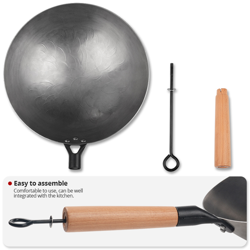 中国の鉄wok手作りの鍋コーティングされた調理器具耐久性のあ - Cast Iron Tetsubin のレビューと価格
