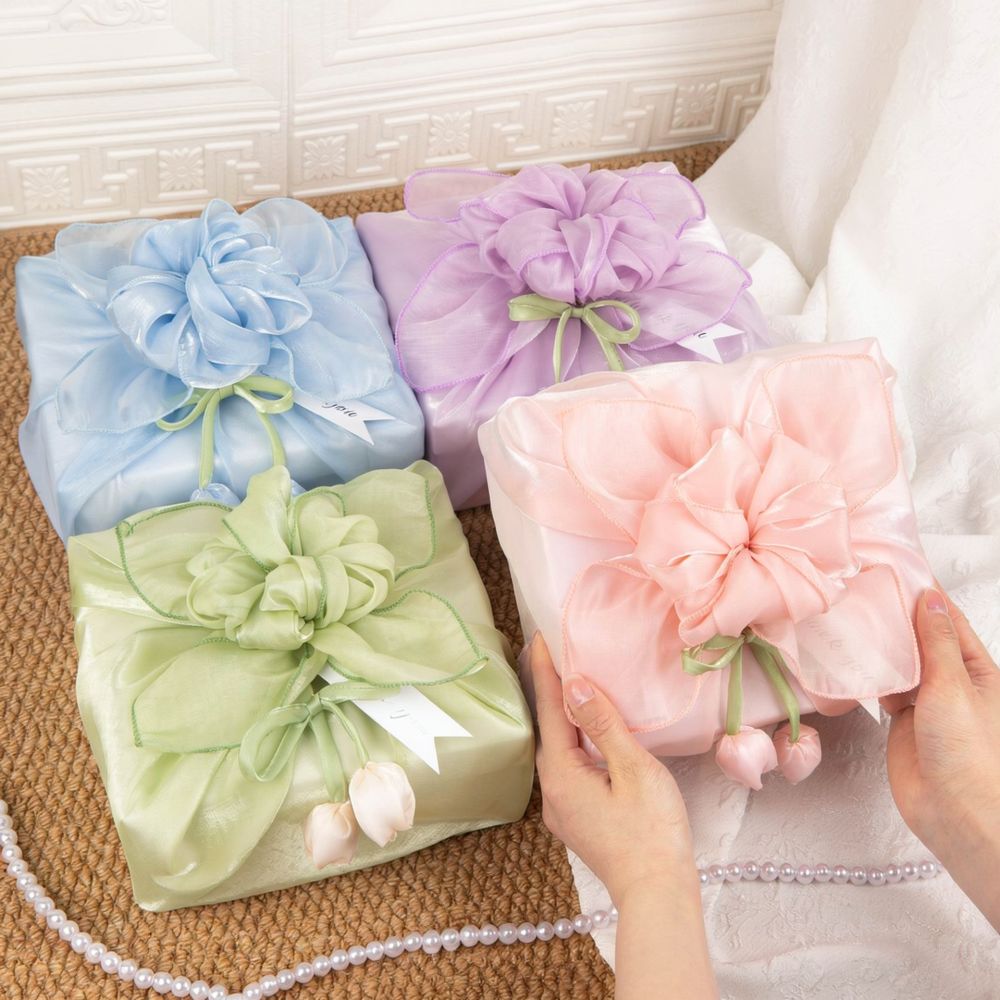 ウェディングギフト用の包装布、正方形のガーゼスカーフ、キャン - Furoshiki Wrap Cloth のレビューと価格
