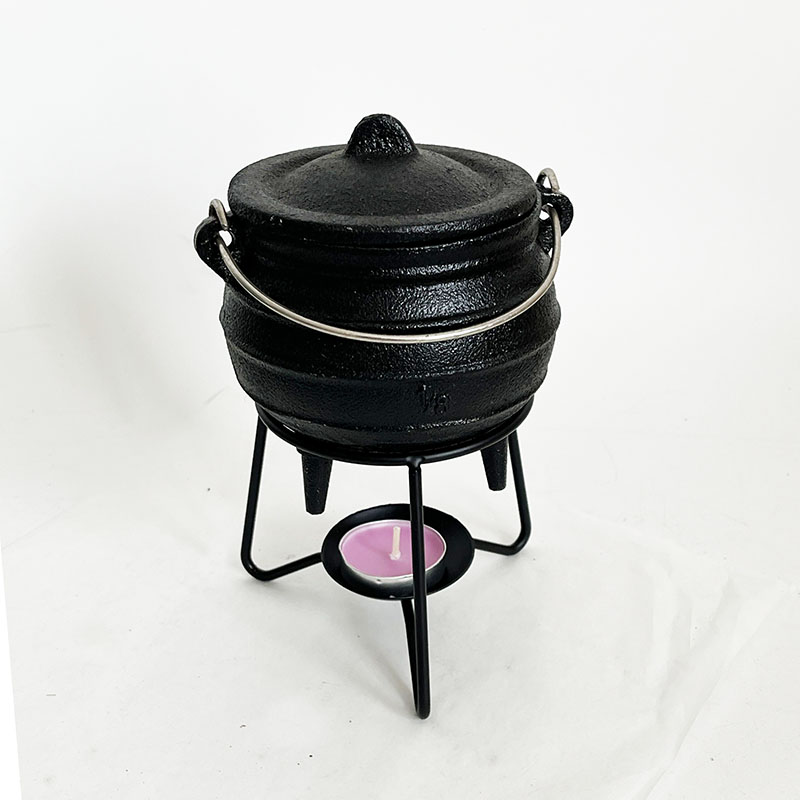 金属ホルダー付き鋳鉄鍋,南アフリカのポット,8 #, 4.3 - Cast Iron Tetsubin のレビューと価格