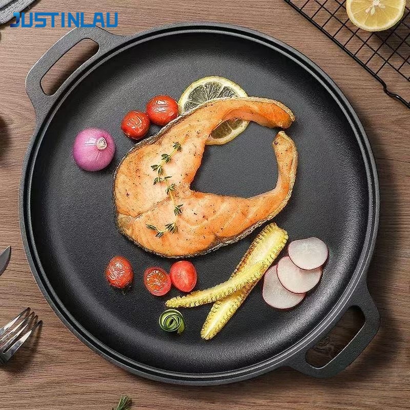 JUSTINLAU ダブルイヤーフライパン 鋳鉄製卵ステーキ - Cast Iron Tetsubin のレビューと価格