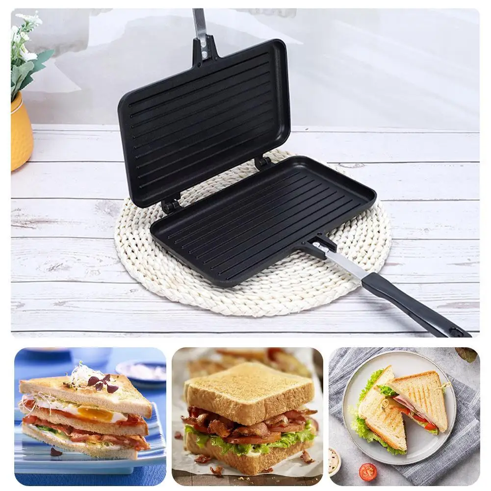 両面フライパンノンスティックサンドイッチメーカーワッフルパン - Cast Iron Tetsubin のレビューと価格