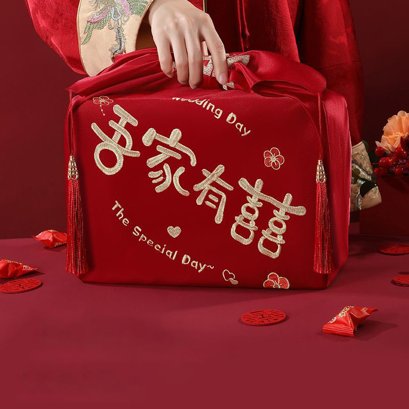 中国風赤いハンカチ風呂敷結婚式の包装布キャンディギフト包装ハ - Furoshiki Wrap Cloth のレビューと価格