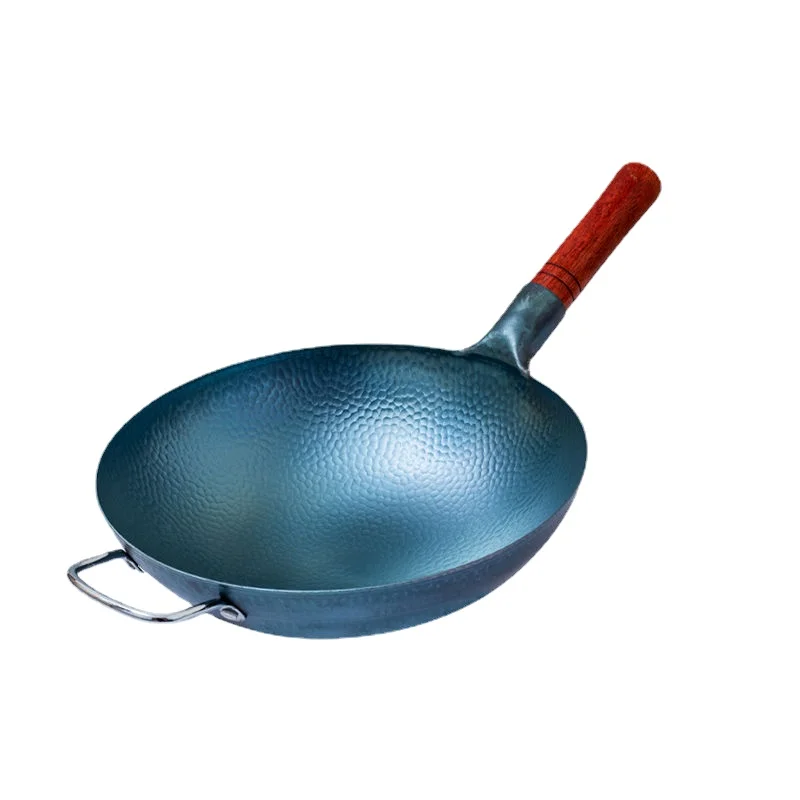 伝統的な中華鍋、鋳鉄調理器具、炭素鋼、丸底中華鍋、ブナ材、火 - Cast Iron Tetsubin のレビューと価格