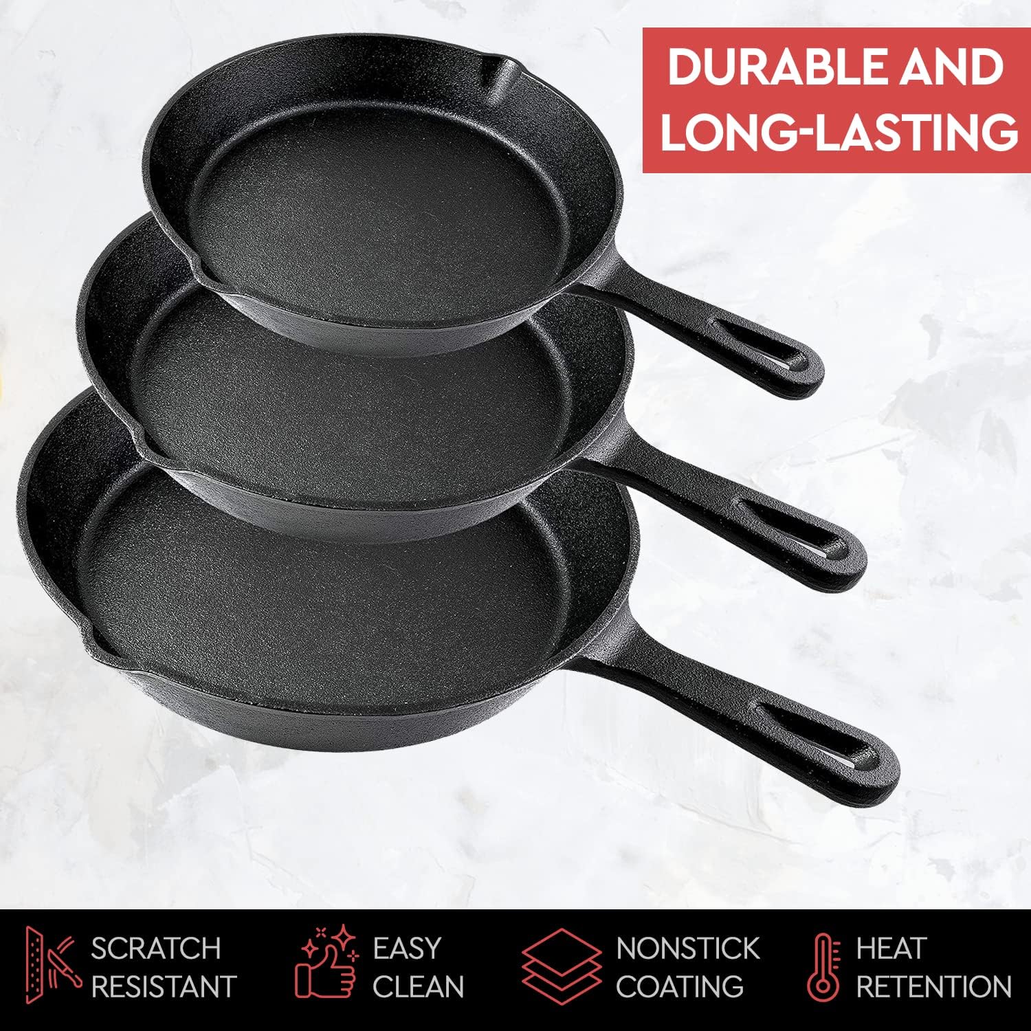 14/16/20cm 鋳鉄製フライパン ノンスティック オム - Cast Iron Tetsubin のレビューと価格