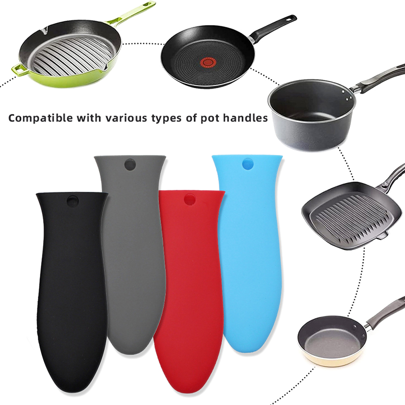 取り外し可能な滑り止めシリコンポットハンドル、鍋つかみホルダ - Cast Iron Tetsubin のレビューと価格